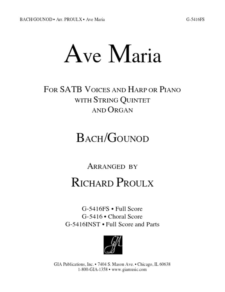 Ave Maria - Full Score